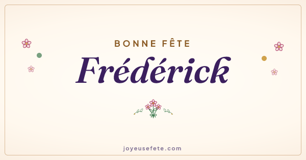 Image « Bonne fête Frédérick » au format large