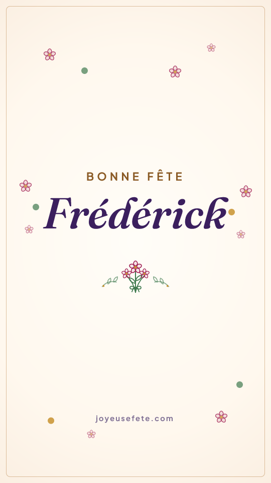 Image « Bonne fête Frédérick » au format story