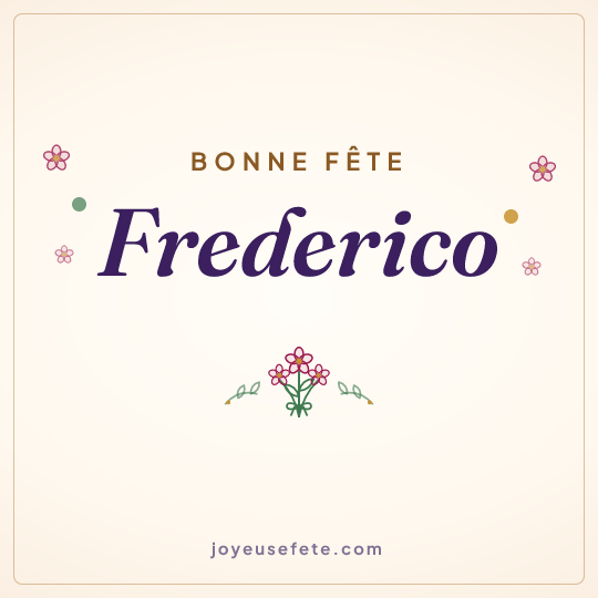 Image carrée « Bonne fête Frederico » pour WhatsApp
