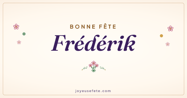 Image « Bonne fête Frédérik » au format large