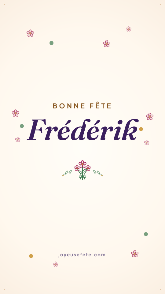 Image « Bonne fête Frédérik » au format story