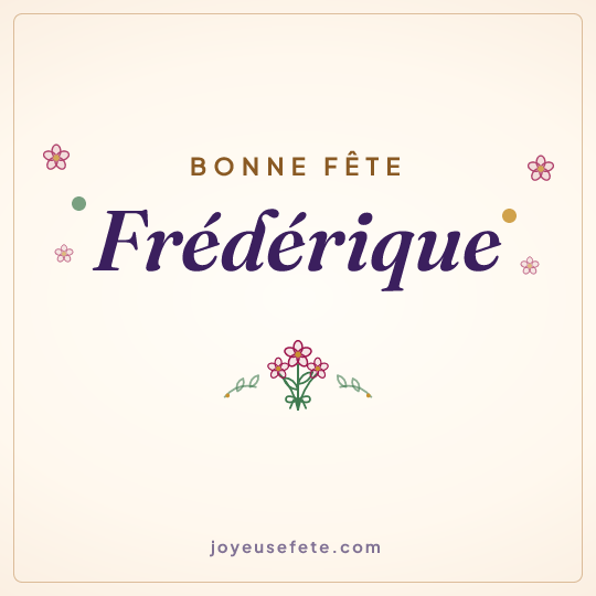 Image carrée « Bonne fête Frédérique » pour WhatsApp