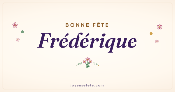 Image « Bonne fête Frédérique » au format large