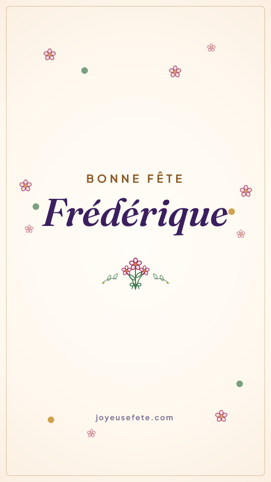 Image « Bonne fête Frédérique » au format story