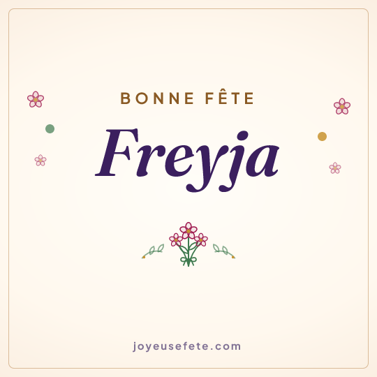 Image carrée « Bonne fête Freyja » pour WhatsApp