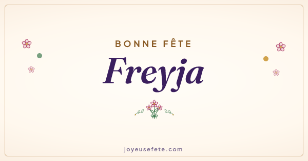 Image « Bonne fête Freyja » au format large