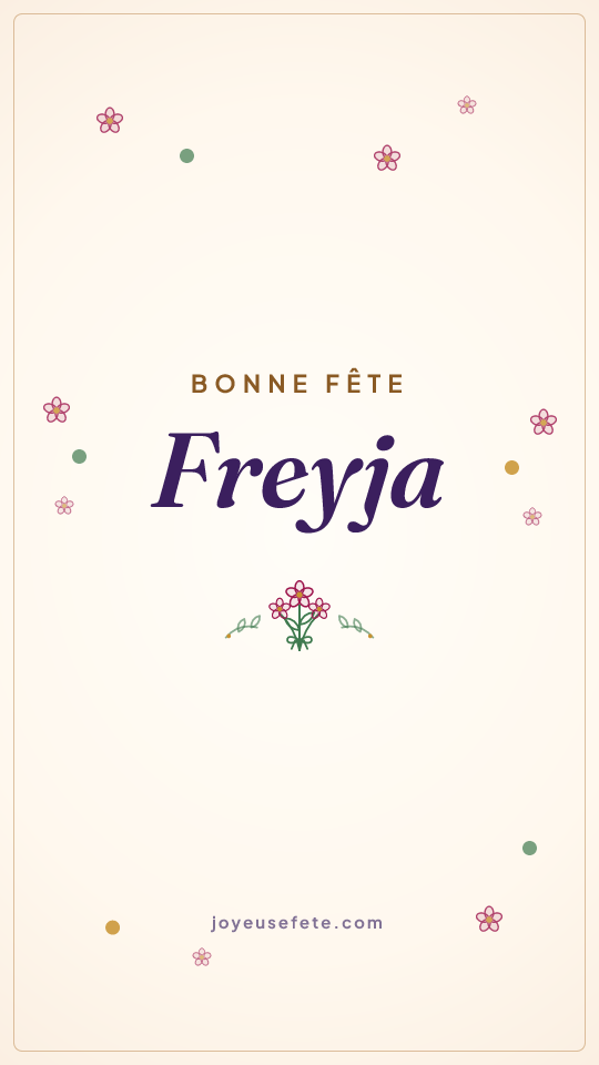 Image « Bonne fête Freyja » au format story