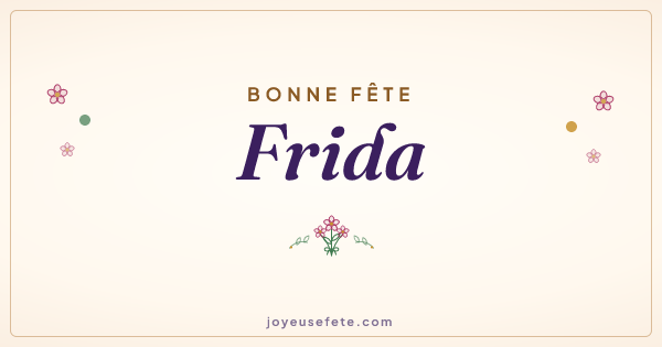 Image « Bonne fête Frida » au format large