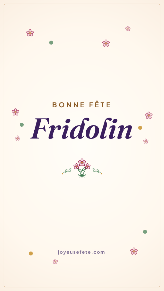 Image « Bonne fête Fridolin » au format story