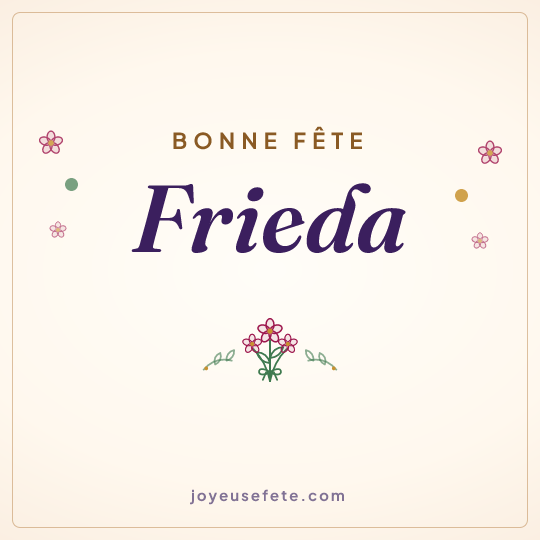 Image carrée « Bonne fête Frieda » pour WhatsApp