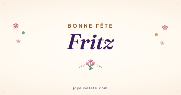 Image « Bonne fête Fritz » au format large