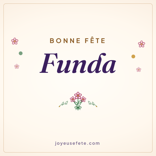 Image carrée « Bonne fête Funda » pour WhatsApp