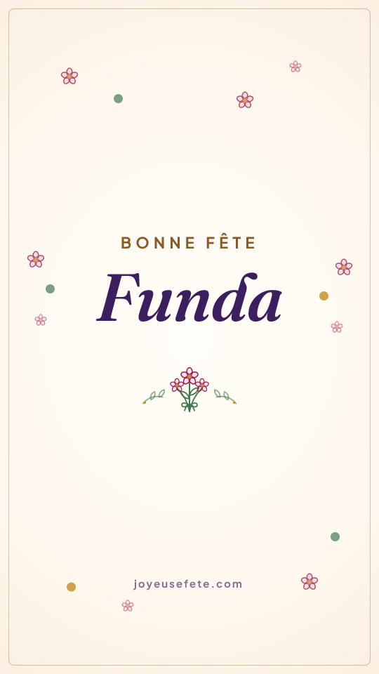Image « Bonne fête Funda » au format story