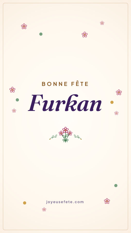 Image « Bonne fête Furkan » au format story