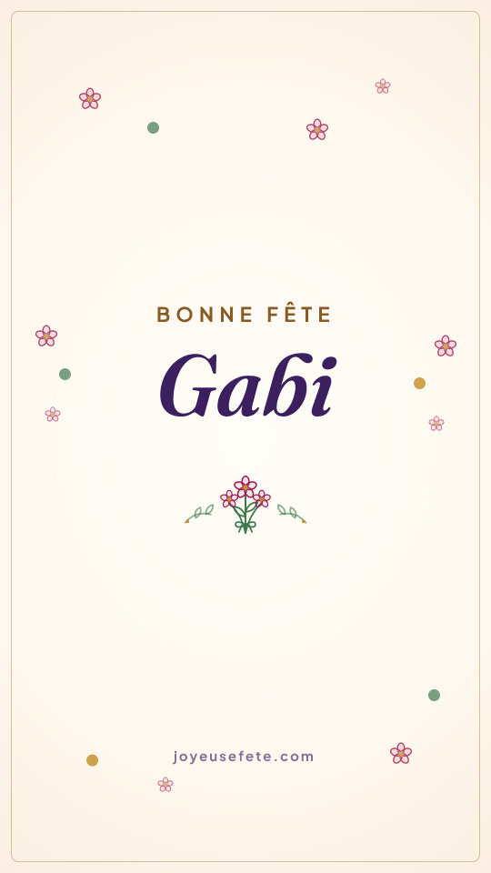 Image « Bonne fête Gabi » au format story
