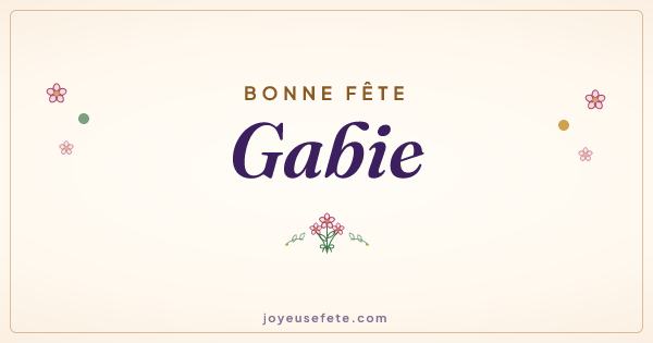 Image « Bonne fête Gabie » au format large