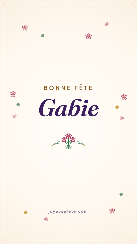 Image « Bonne fête Gabie » au format story