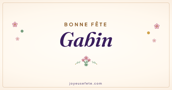 Image « Bonne fête Gabin » au format large