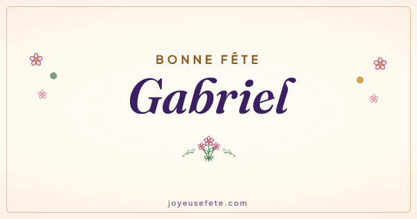 Image « Bonne fête Gabriel » au format large