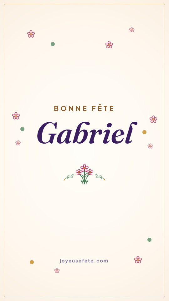 Image « Bonne fête Gabriel » au format story