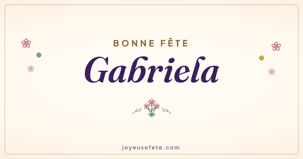 Image « Bonne fête Gabriela » au format large