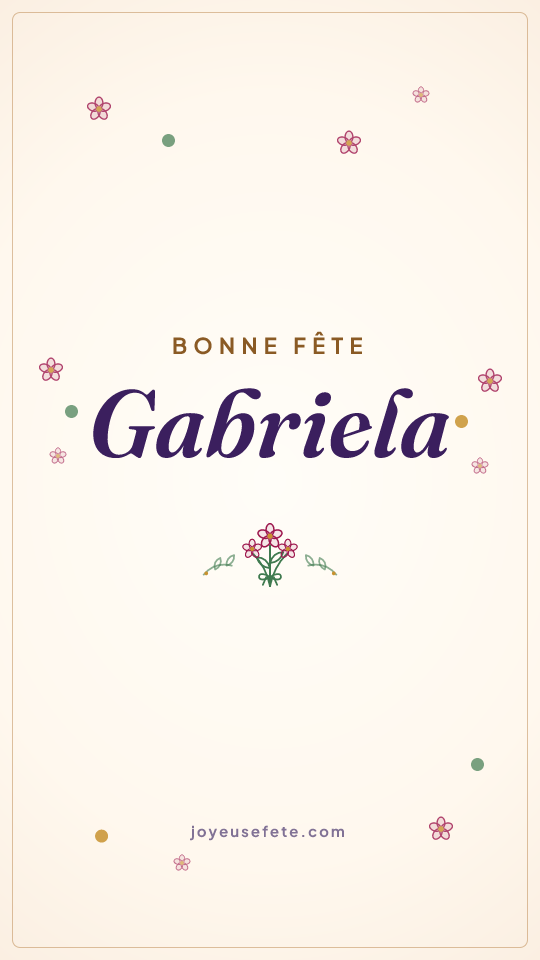 Image « Bonne fête Gabriela » au format story