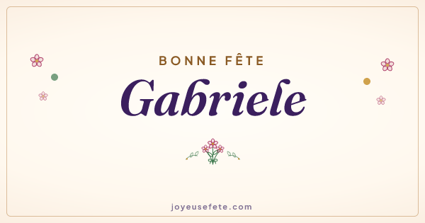 Image « Bonne fête Gabriele » au format large