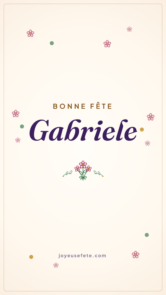 Image « Bonne fête Gabriele » au format story