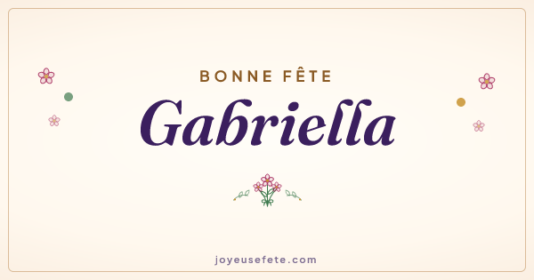 Image « Bonne fête Gabriella » au format large