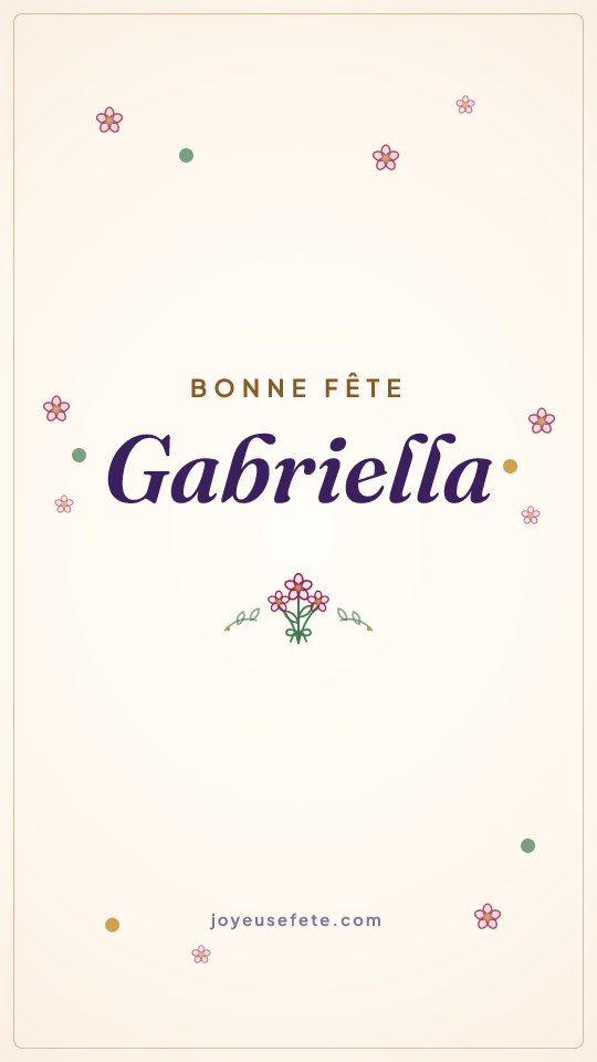 Image « Bonne fête Gabriella » au format story