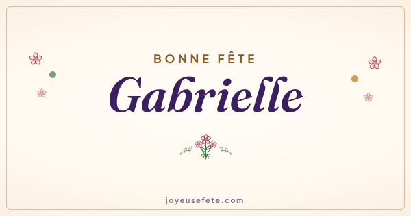Image « Bonne fête Gabrielle » au format large