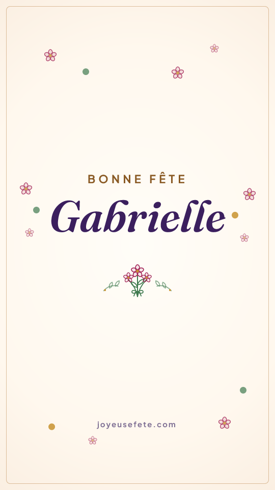 Image « Bonne fête Gabrielle » au format story