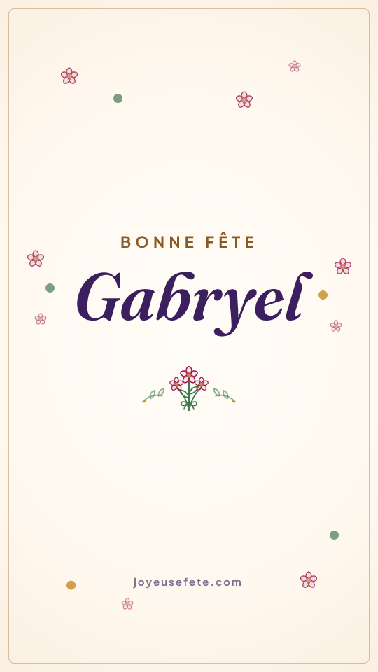 Image « Bonne fête Gabryel » au format story