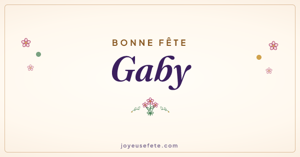 Image « Bonne fête Gaby » au format large