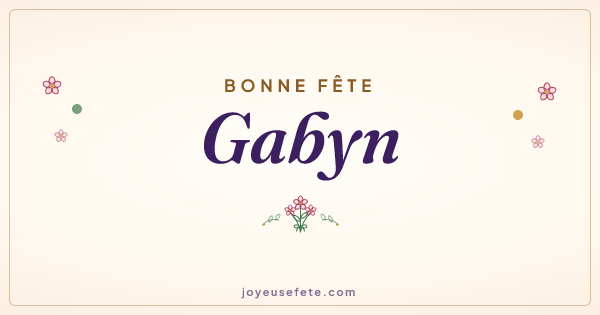 Image « Bonne fête Gabyn » au format large