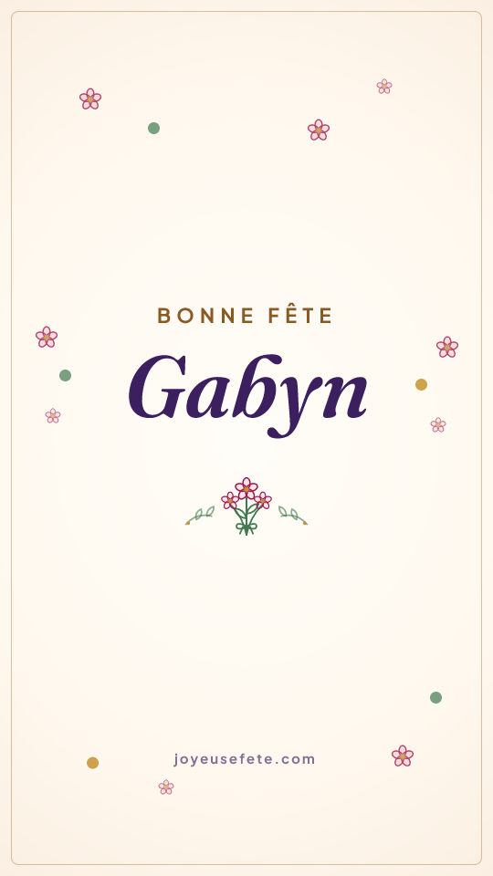 Image « Bonne fête Gabyn » au format story