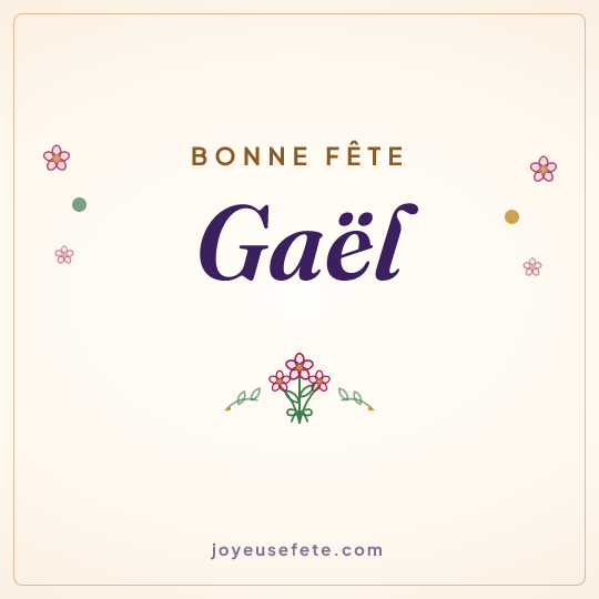 Image carrée « Bonne fête Gaël » pour WhatsApp