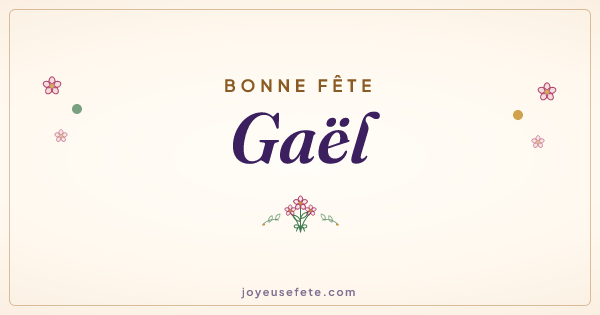 Image « Bonne fête Gaël » au format large