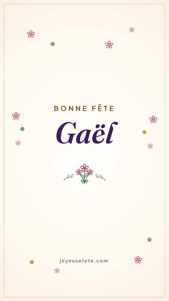 Image « Bonne fête Gaël » au format story