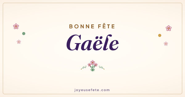 Image « Bonne fête Gaële » au format large