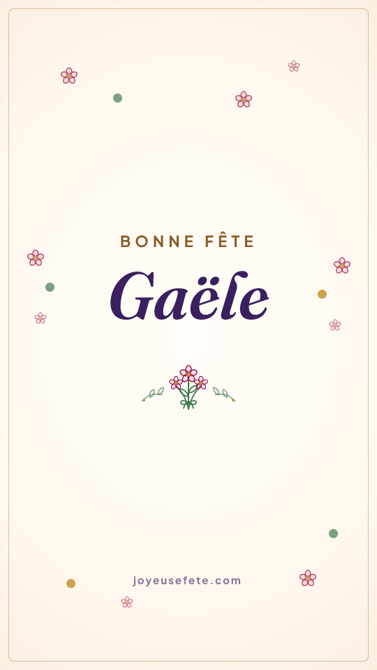 Image « Bonne fête Gaële » au format story