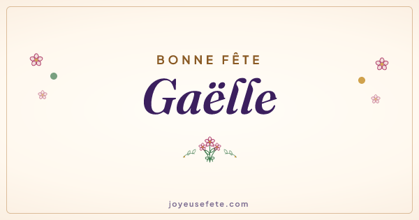 Image « Bonne fête Gaëlle » au format large