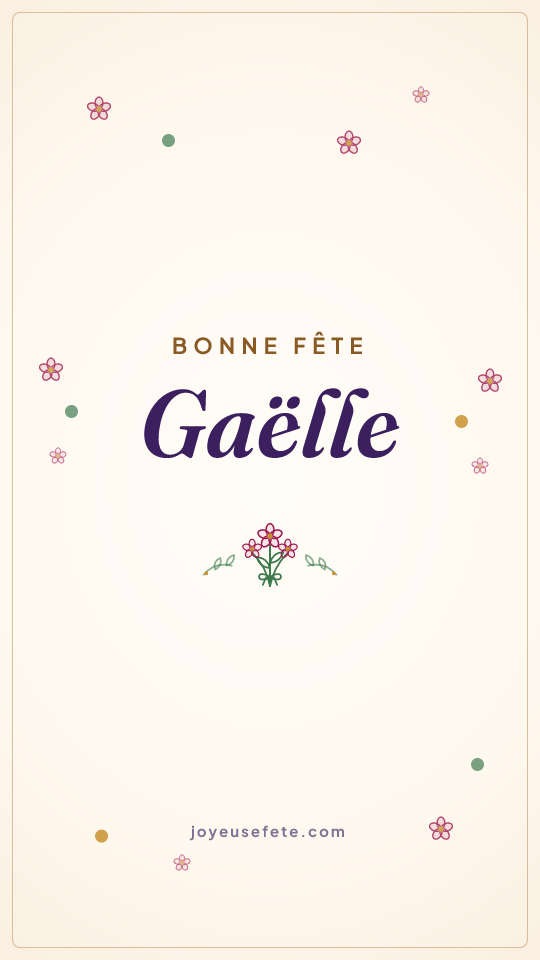 Image « Bonne fête Gaëlle » au format story