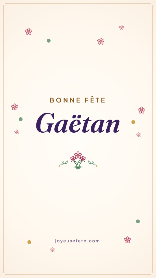Image « Bonne fête Gaëtan » au format story