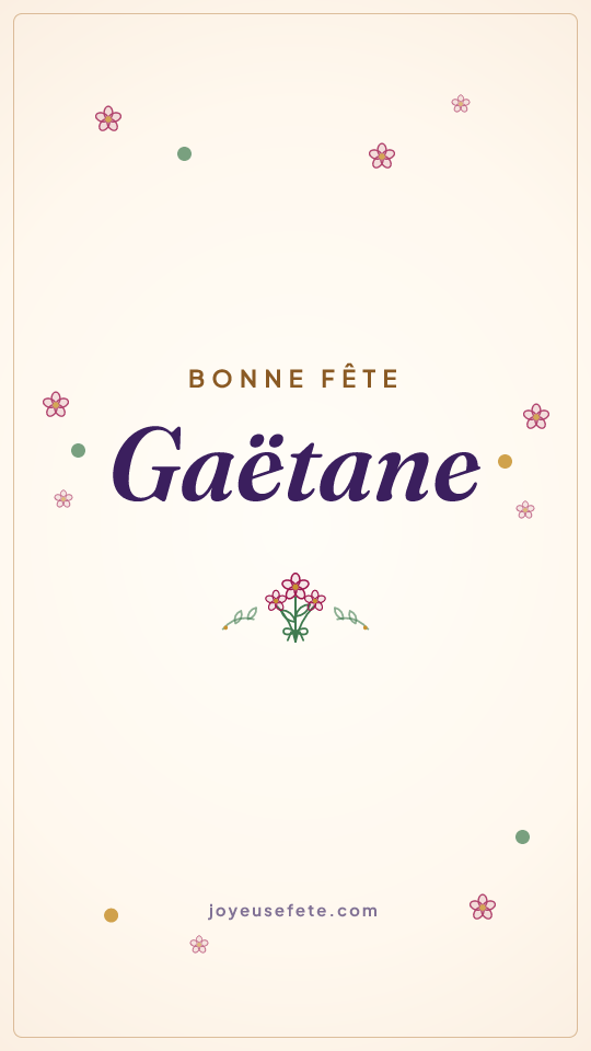 Image « Bonne fête Gaëtane » au format story