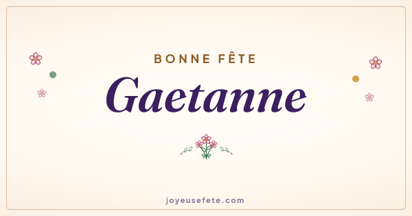 Image « Bonne fête Gaetanne » au format large