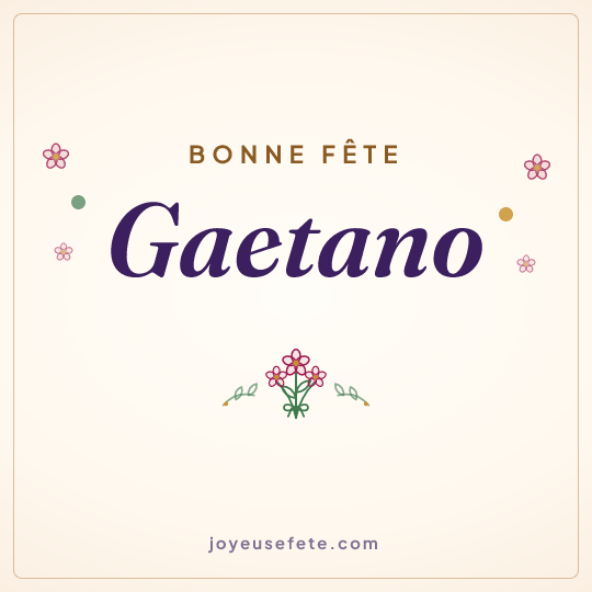 Image carrée « Bonne fête Gaetano » pour WhatsApp