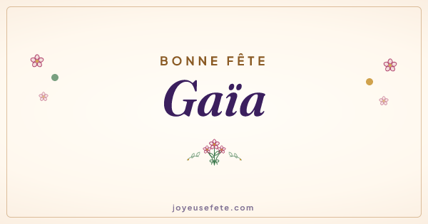 Image « Bonne fête Gaïa » au format large