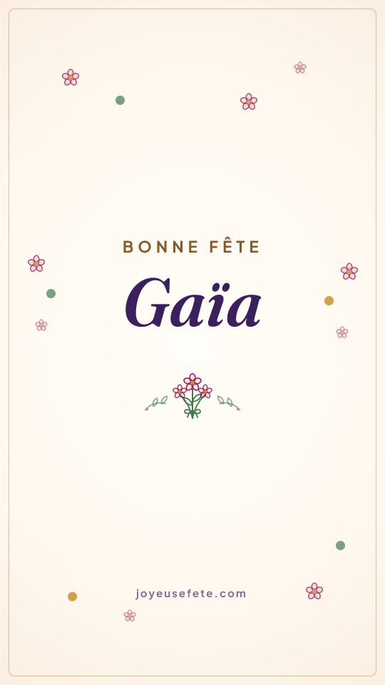 Image « Bonne fête Gaïa » au format story
