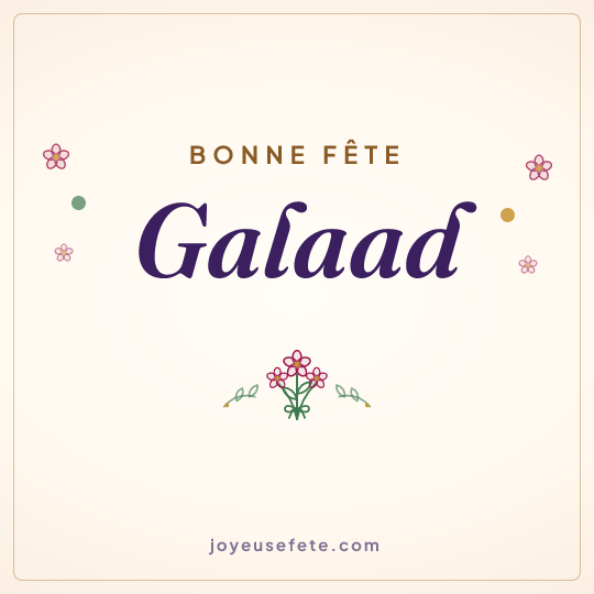Image carrée « Bonne fête Galaad » pour WhatsApp